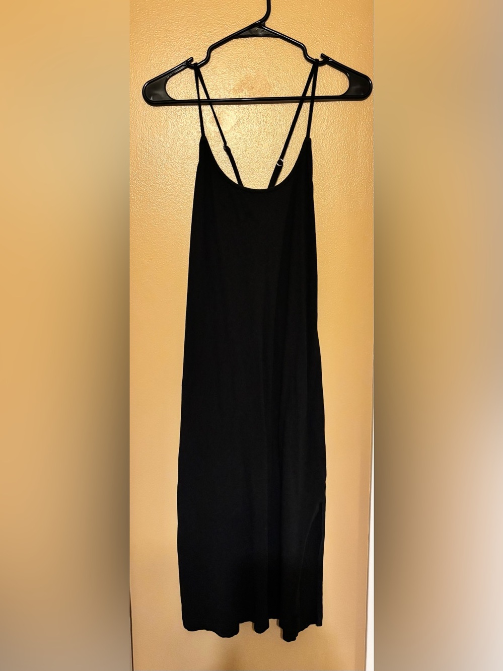 J. Crew Black Midi Dress with Adjustable Straps